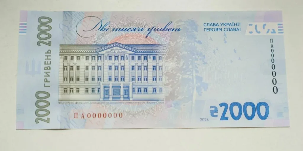 НБУ змінить шрифт на банкноті номіналом 2000 гривень через зв’язки з росіянкою